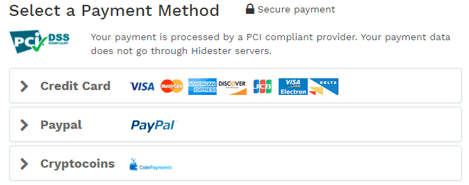 hidester pagos criptomonedas