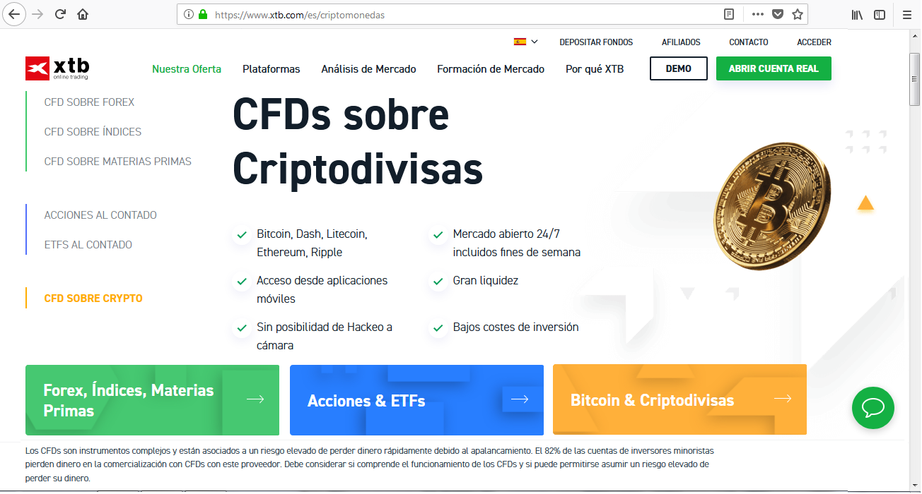 XTB - CRIPTODIVISAS