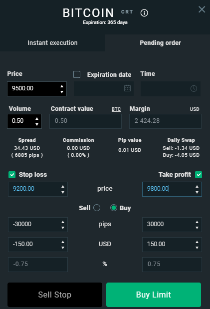 Interfaz para programar una orden automática de compra de Bitcoin