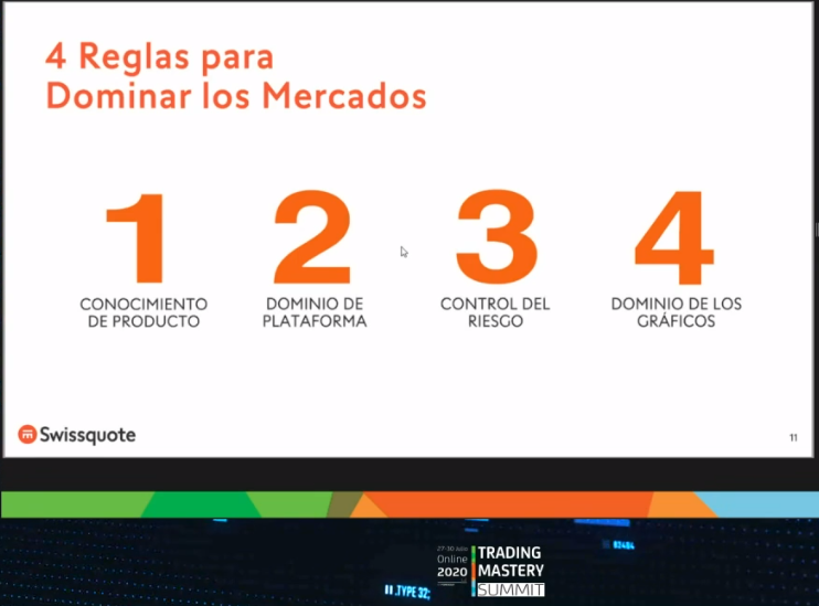 Gonzalo Cañete explica las 4 reglas para dominar el mercado Forex en el Trading Mastery Summit.