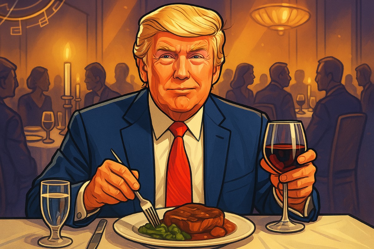 Trump dejó un mensaje claro durante la cena meme: La persecución ha terminado