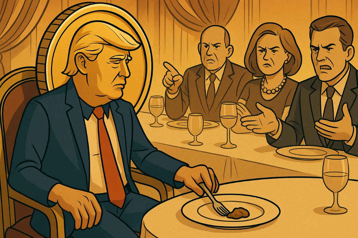 La memecoin TRUMP continúa perdiendo peso mientras los asistentes critican la cena