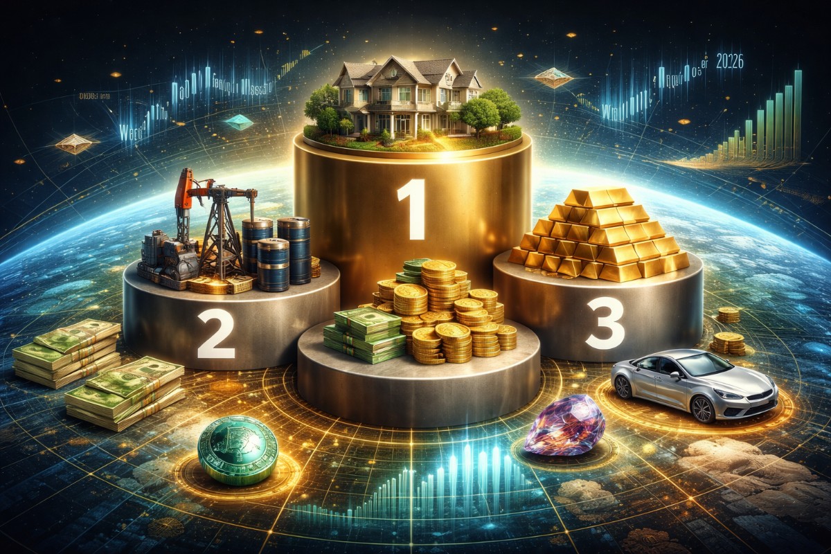 Ranking global de activos: qué domina realmente la riqueza mundial en 2026